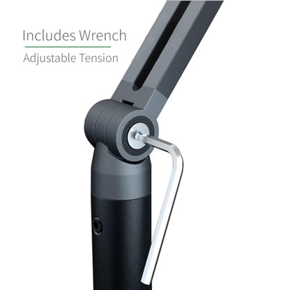 mic Boom Arm Low Profile Adjustable Stick Microphone Arm Stand with Desk Mount Clamp Screw Adapter Cable Management,for Audio-Technica shure sm58 beta58 sm7b blue yeti