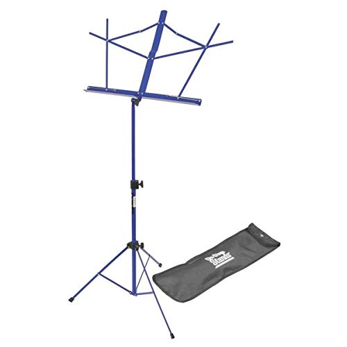 OnStage On-Stage SM7122DBB Compact Folding Sheet Music Stand with Bag, Dark Blue - color: Dark Blue