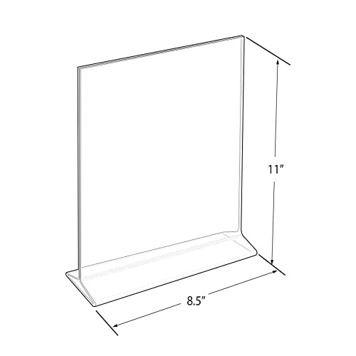 Azar 142715 8-1/2-Inch W by 11-Inch H Top-Load Acrylic Sign Holder, 10-Piece Set - size: 8.5 in W x 11in H Vertical