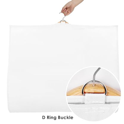 Univivi 40 Inch Dance Costume Garment Bags for Dancers, White, 4 Pack - color: White, size: 4 Pack