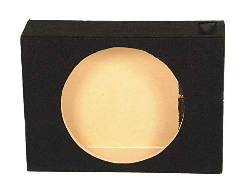 QPower Single 12" Vented Shallow Subwoofer Box, Black Carpet Exterior | Solid 5/8" MDF Construction for Vehicle Stereo Equipment and Bass Sound Systems - style: 12" Vented