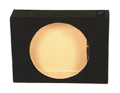 QPower Single 12" Vented Shallow Subwoofer Box, Black Carpet Exterior | Solid 5/8" MDF Construction for Vehicle Stereo Equipment and Bass Sound Systems - style: 12" Vented