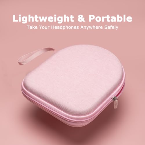 Ginsco Case Compatible with JBL Tune 510BT/520BT/500BT, Compatiblewith Sony WH-CH520/510, Compatible with JBL Junior 320, Ultra-Slim Hard Shell Headphone Case for On Ear Headphones (Pink) - color: Pink