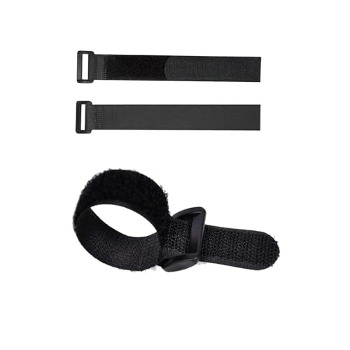 20Pack 8 Inch Reusable Fastening Cable Straps,Small Cinch Straps | Adjustable Multi-Purpose Hook and Loop Straps with Buckle,Nylon Cable Ties,Cord Ties Organized Tidy for Wire Cable Management - size: 8'' x 0.6'' (Black)