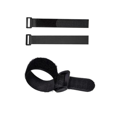20Pack 8 Inch Reusable Fastening Cable Straps,Small Cinch Straps | Adjustable Multi-Purpose Hook and Loop Straps with Buckle,Nylon Cable Ties,Cord Ties Organized Tidy for Wire Cable Management - size: 8'' x 0.6'' (Black)