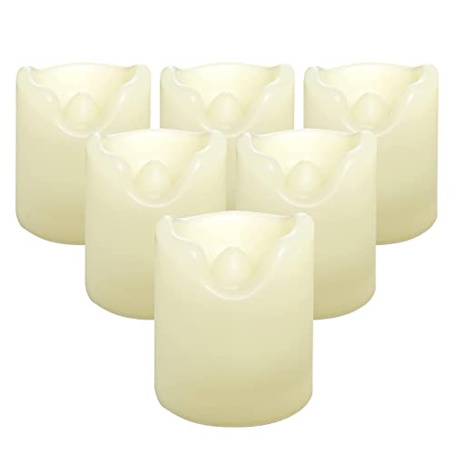 Battery Operated Flameless LED Votive Candles with Remote and Timer 12 PCS | CANDLE CHOICE Electric LED Votives Halloween Jack-O-Lantern Pumpkin Wedding Centerpieces Christmas Decoration Batteries Incl