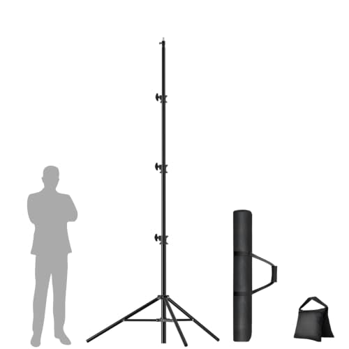 EMART 13ft Heavy Duty Light Stand Photography Tripod for Photography | Air-Cushioned Aluminum Alloy Light Stand with 1/4'' and 3/8'' Screw, Compatibility for Sports Games/Wedding Recording - size: 13FT
