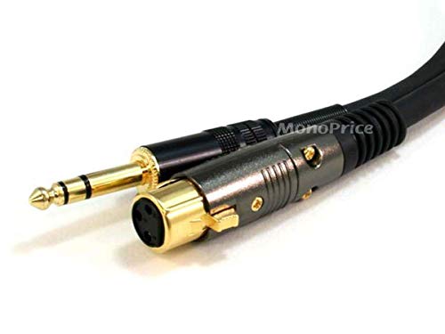 Monoprice 104771 15-Feet Premier Series XLR Female to 1/4-Inch TRS Male 16AWG Cable gold - size: 15 Feet