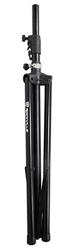 Rockville RVSS4A DJ PA Tripod Stand, Hydraulic Air Auto-Lift/Lower, Bag | Hydraulic Air-Lift/Lower, 42"-79" Height, 154-lb Capacity, Tripod DJ PA Stand, Heavy-Duty Zippered RVSS4A Carry Bag, 2-Items
