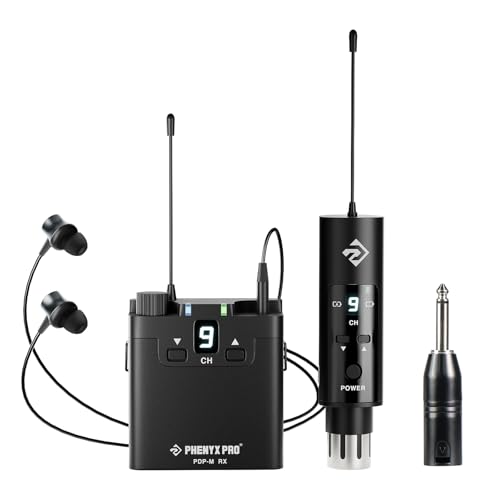 Phenyx Pro Compact UHF Stereo Wireless in-Ear Monitor System PDP-M - size: 1 Transmitter+1 Receiver