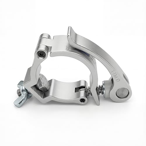 Stage Light Quick Release O-Clamp 2in Pipe 220lbs 1 Pack | Heavy Duty Lighting Truss Clamp for 4/5 - 2" Pipe, 22-220lbs Premium Aluminum O-Clamp for DJ Stage Lighting Setup - size: Fit for 2inch pipe-1pcs