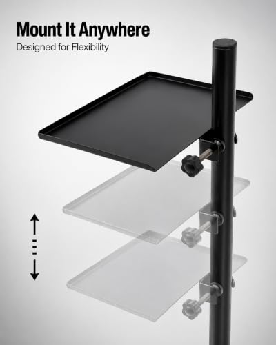 Drum Accessory Tray with Clamp, Percussion Table for Drum Set, Microphone Stand Tray, Clamp-On Drum Shelf, Adjustable Holder for Drumsticks, Headphones, Phones & Accessories, 5.5 x 8 inch - size: 5.5x8in