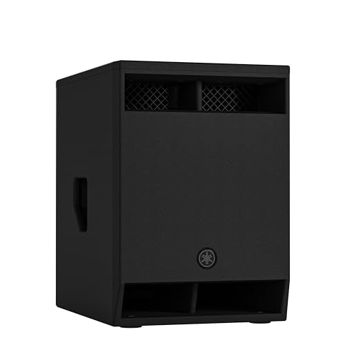 Yamaha DXS12MKIII, 12" 1500W Powered Subwoofer with Bluetooth, Mobile Control Application and Flexible Color LCD Screen, Wood Finish - size: DXS12