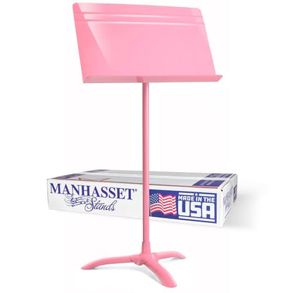 Manhasset Music Stand For Sheet Music - 48 Symphony Model - 4801PNK - Long Lasting, Durable Manhasset Stand - Adjustable Height - 20" by 12 | Long Lasting Durable Manhasset Stand, Adjustable Height, 20" x 12" Desk, Classroom, Orchestra and Band Use - colo