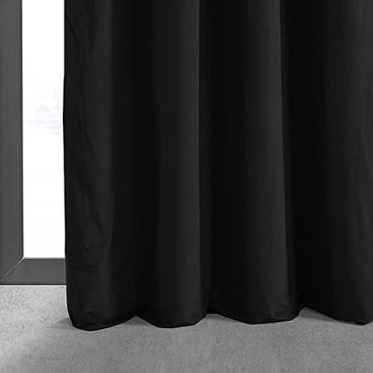 HPD Half Price Drapes Signature Grommet Blackout Velvet Curtains 96 Inches Long Heat & Full Light Blocking Blackout Curtains for Bedroom & Living Room (1 Panel), 50W x 96L, Warm Black - color: Warm Black, size: 50"W x 96"L (Pack of 1)