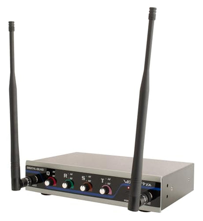 VocoPro Digital-Quad-C-500 4 Channel UHF Tabletop Mic System with Gooseneck Conference Microphones Digital-Quad Receiver - DIGQUADC500