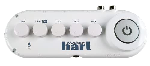 Maker hart Just Combo V 5 Channel Bluetooth Audio Mixer/4 Stereo+Mic IN/Bluetooth IN&OUT/USB Audio OUT/RCA OUT