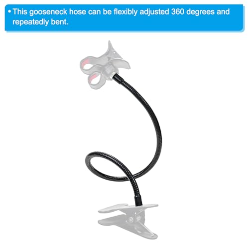 PATIKIL 19" Microphone Gooseneck, 5/8"-27 Thread Metal Universal Hose Flexible Arm Gooseneck Tube Extension for Multifunction DIY, Black - color: Black, size: 19"