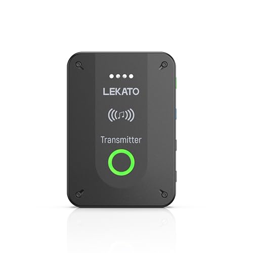 LEKATO Wireless in Ear Monitor System MS-02 Transmitter, Upgraded 2.4G Stereo IEM System Low Latency, Auto-Pairing,One to More, in-Ear Monitoring for Church,Band,Singer,Stage (Only Transmitter)