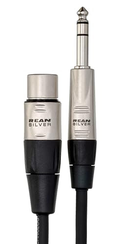Hosa HXS-010 Pro Balanced Interconnect, REAN XLR3F to 1/4 Inches TRS, 10 Feet - size: 10 Feet