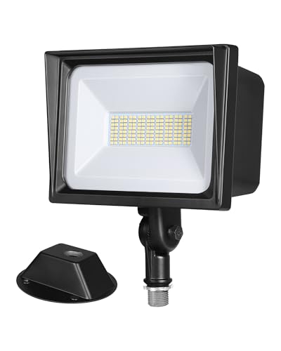 DEWENWILS 65W Outdoor LED Flood Light, IP65 Waterproof 6670LM 5000K, Black | Knuckle Mount, Super Bright, Security Flood Light, Super Bright for Landscape, Garden, Yard, Garage, Driveway - color: Black