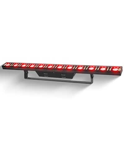 SurgeFX SF-WM312 LED Wash Matrix Bar Light, DMX RGB Pixel Control Stage Lighting Bar with Warm White LEDs, Sound Activated DJ Light for Concerts, Clubs, Weddings and Event Lighting