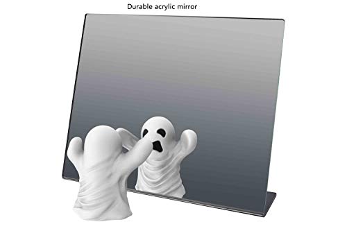 Marketing Holders 4 Pack Freestanding Acrylic Mirror 10" x 8" Slant Back Reflective Portable Lightweight Plexiglass Stand for Dressing Rooms Makeup Vanities and Retail Jewelry Piercing Counters - size: 10"w x 8"h