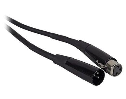 Rockville RDX3M50 50' 3-Pin DMX Lighting Cable, Female to Male, 100% OFC | Copper Conductors, Nickel Plated, 120 Ohm, XLR Connectors, Strain Relief, Hi-Density Braided Shield, EMI/RFI Rejection - size: 50 Foot