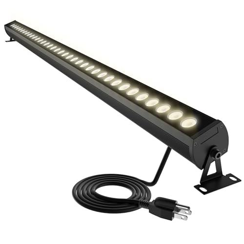 40″ LED Wall Washer Light Bar, 4000K Neutral White 36W Outdoor Light, IP65 120V AC Plug-in LED Flood Bar with 360° Adjustable Mount Brackets for Wall Wash Lighting, Landscape Uplighting - color: 4000K Neutral White