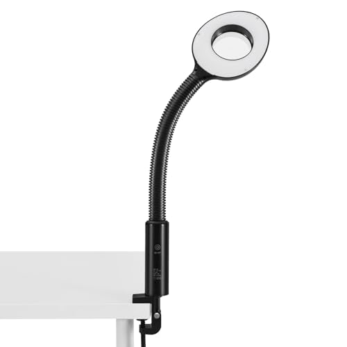 Artist hand Professional Facial Steamer with 5X LED Magnifying Lamp 3 in 1 | Hot and Cold Facial Steamer Professional Facial Machine, Esthetician Steamer for Facial Salon Spa, Fast Heating, Black - size: Black Hot & Cold & Magnifire Lamp