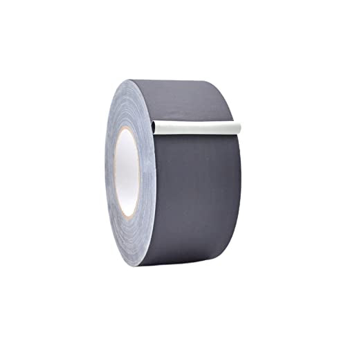 WOD GTC12 Black Gaffer Tape Low Gloss Finish Film, 3 inch x 45 yards, Residue Free, Non Reflective, Easy Tear, Cloth for Photography, Filming Backdrop, Production - color: Black, size: 3" inch
