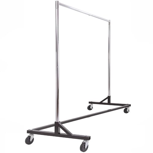 Econoco Economy Z-Rack, Collapsible, Black, 64" L x 24" W x 70" H - color: Black, style: Z Rack