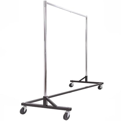 Econoco Economy Z-Rack, Collapsible, Black, 64" L x 24" W x 70" H - color: Black, style: Z Rack