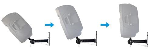 Rockville RPW30 Adjustable Wall Mount Bracket Pair for PA Speakers, 110 lb | Heavy Duty Steel, 110 lb Capacity Each, Horizontal and Vertical Tilt, Includes Mounting Hardware, for PA Speaker Installation - style: Tilt and Swivel