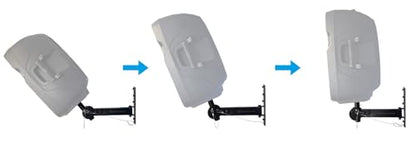 Rockville RPW30 Adjustable Wall Mount Bracket Pair for PA Speakers, 110 lb | Heavy Duty Steel, 110 lb Capacity Each, Horizontal and Vertical Tilt, Includes Mounting Hardware, for PA Speaker Installation - style: Tilt and Swivel