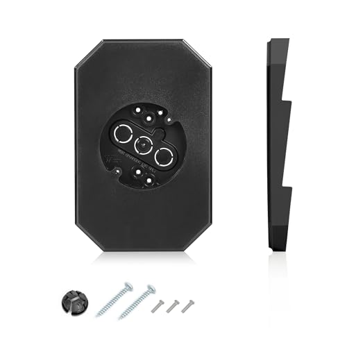 Siding Light Mounting Block, 8141DBL Vinyl Siding Mounting Block with Built-in Electrical Box, Outdoor Mounting Plate kit for 1/2 inch Double, Black, 1 Pack - color: 1 Pack Black