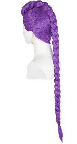 Topcosplay Female 40inch Long Purple Braids Wig for Cosplay Costume Anime Halloween Party Wigs - color: Purple-1