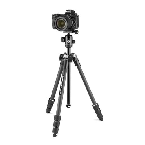 Manfrotto Element MII Mobile Bluetooth MKELMII4BMB-BH, Lightweight Aluminium Travel Tripod, with Carry Bag, Arca-Compatible Ball Head, Load up 8kg, for DSLRs, CSCs, Compact Cameras and Smartphones - style: 4 Sections Alu Mobile