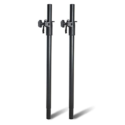 Sound Town 2-Pack Subwoofer Speaker Poles with Adjustable Height and Safety Pins (STSDA-50B) - size: Height-Adjustable