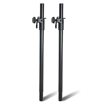 Sound Town 2-Pack Subwoofer Speaker Poles with Adjustable Height and Safety Pins (STSDA-50B) - size: Height-Adjustable