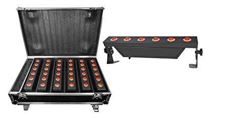 Rockville Best Strip 60 Pack Black Battery Wash Lights with Charging Case - color: Black