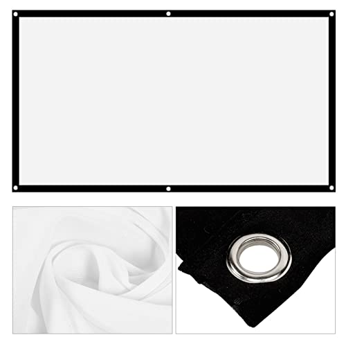 Projection Screens 40 in to 100in, Movie Projector Screen 16:9 4K Rear Front Movie Screen, Wrinkle Design, Widescreen for Movie Home Theater Cinema Office Video Game (84 inches) - size: 84 inches