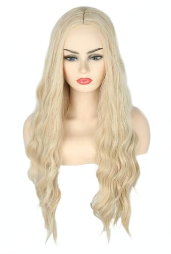 Topcosplay Women Wigs Blonde Long Curly Halloween Costume Princess Cosplay Wigs Wavy - color: Blonde-M27/613