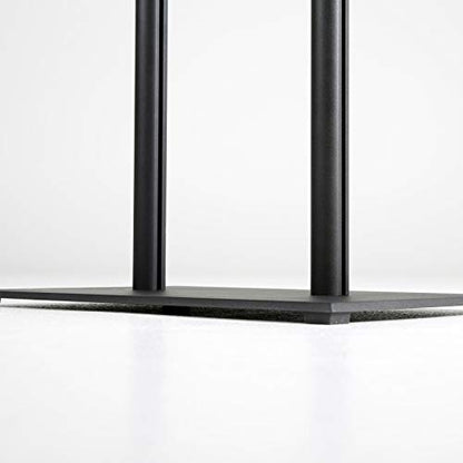 M&T Displays Tempered Clear Glass Conference Podium Stand Black Aluminum Body and Base 43.9 Inch Height Floor Standing Lectern Pulpit Desk for Classroom Church - color: Black