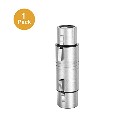 CableCreation XLR Female to Female, XLR 3 Pin Female to 3 Pin Female Microphone Line Adapter - size: F to F