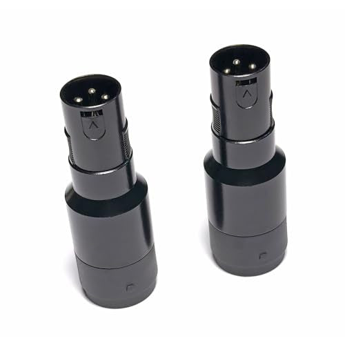 WJSTN XLR to Speakon Adapter, Black, Professional 3-Pin Male to Female Connector, 2 Pack, for PA Systems, DJ Equipment, Amplifiers, Mixing Consoles (XLR Male to Speakon Female) - style: XLR Male to Speakon Female