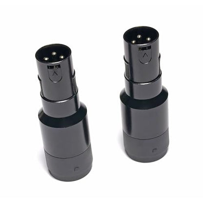 WJSTN XLR to Speakon Adapter, Black, Professional 3-Pin Male to Female Connector, 2 Pack, for PA Systems, DJ Equipment, Amplifiers, Mixing Consoles (XLR Male to Speakon Female) - style: XLR Male to Speakon Female