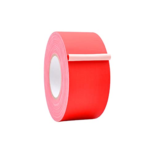 WOD GTC12 Red Gaffer Tape Low Gloss Finish Film, 3 inch x 45 yards, Residue Free, Non Reflective, Easy Tear, Cloth for Photography, Filming Backdrop, Production - color: Red, size: 3" inch