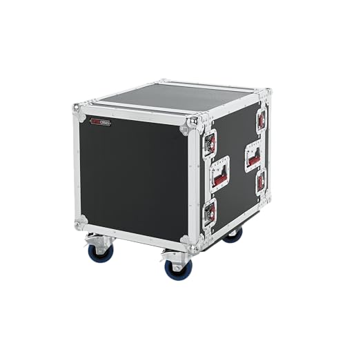 Gator Cases G-TOUR Audio Road Rack with Heavy-Duty Casters and Tour Grade Hardware; 17" Rackable Depth, 10U (G-TOUR 10U CAST)