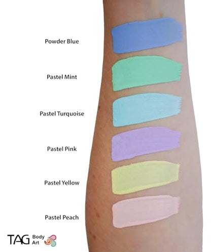 TAG Professional Face and Body Paint, Pastel Yellow 32gm, non toxic, hypoallergenic, easy to wash off, ideal for Kids Parties, Halloween, Cosplay and Events